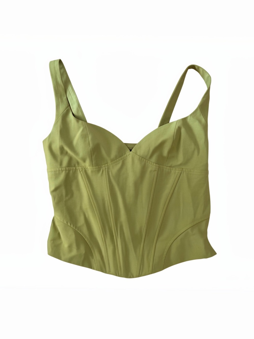 ZARA Light Olive Green Corset Top